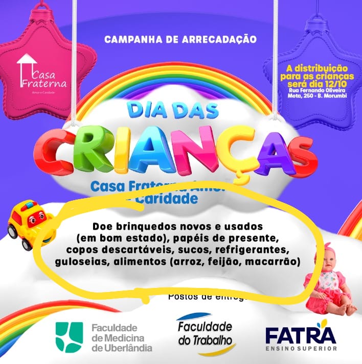 cartaz dia das crianças