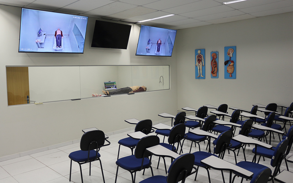 laboratório 1 Centro de Simulação Realística: desde o começo do curso, contato com a realidade médica /
imagem: divulgação